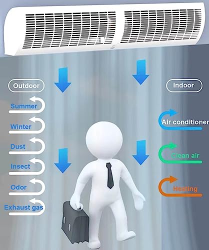 Wall Mounted Air Curtain Fan 90cm Remote Controlled 2 Speeds O7894