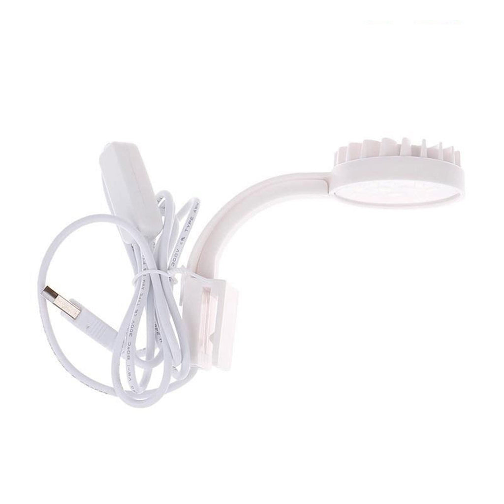 White USB Charging Clip-Type Mini Aquarium Light P390293