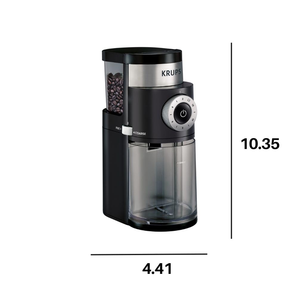 Burr Coffee Grinder 12 Settings 8 oz Stainless Steel Y211