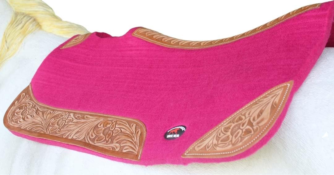 Contoured Wool Felt Moisture Wicking Saddle Pad R939