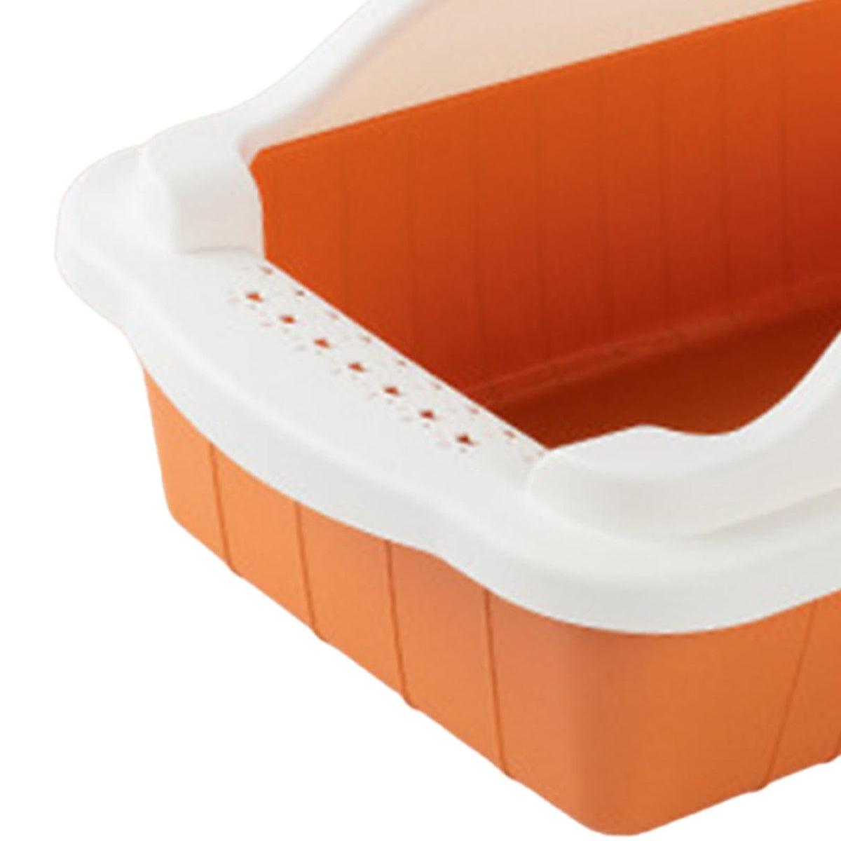 Orange Cat Litter Box with Sifting Spoon Z29160