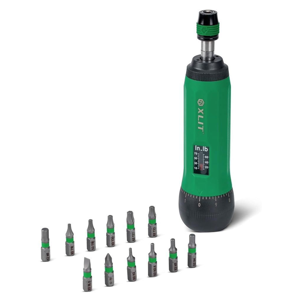 Adjustable Torque Screwdriver Set, 13-Piece 1/4" Hex Quick Release D315498