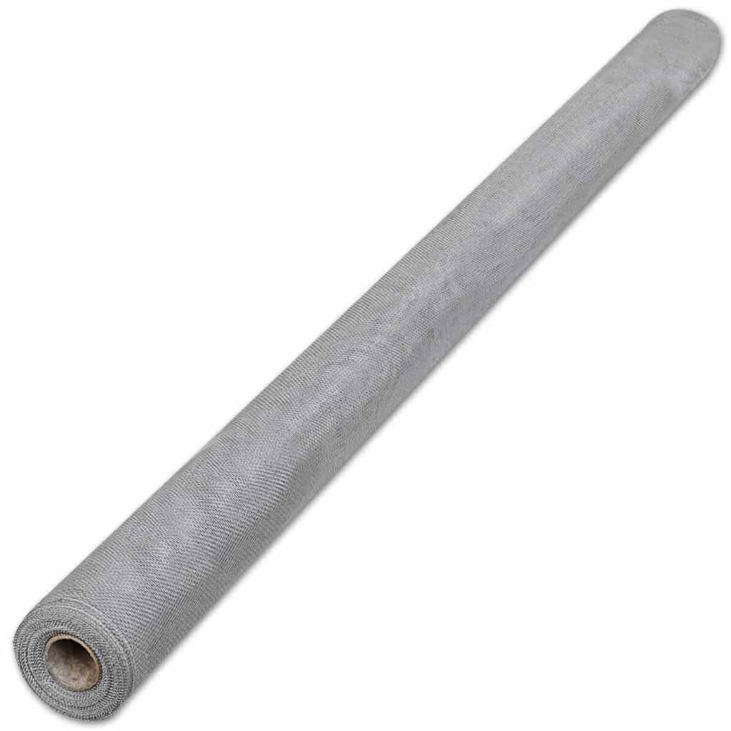 Aluminum Mesh Screen 39.4"x196.9" Silver M667400