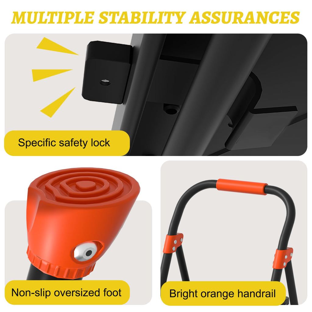 Heavy Duty 2 Step Ladder with Safety Lock F58900