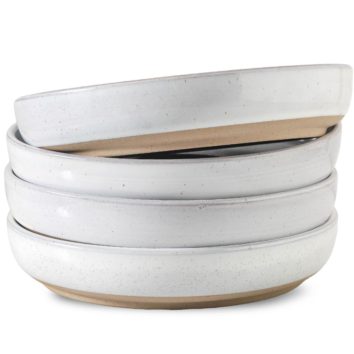 White Ceramic Pasta Bowls Set of 4, 26 oz T434