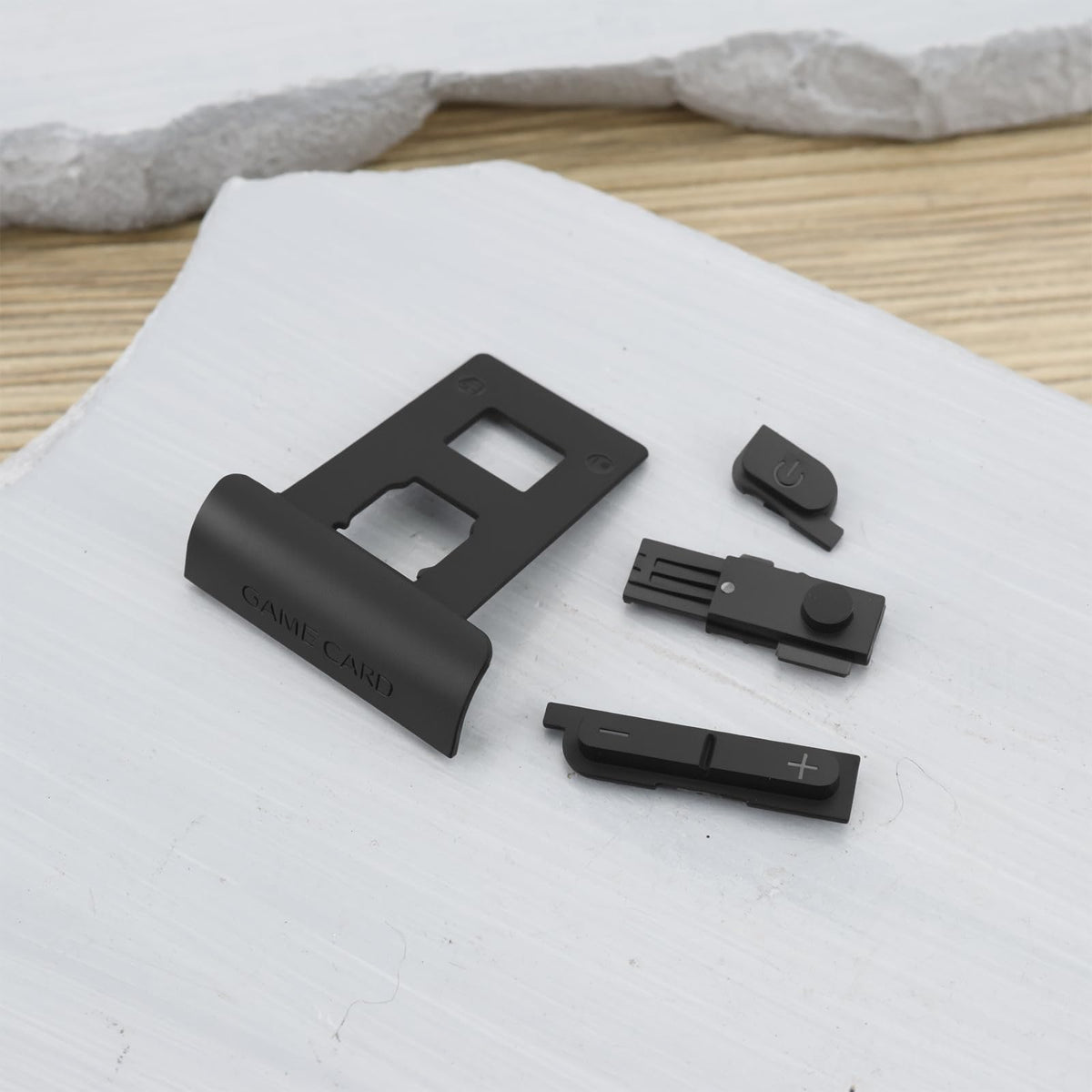 Black Game Console Power Volume Button Card Slot Cover G117070
