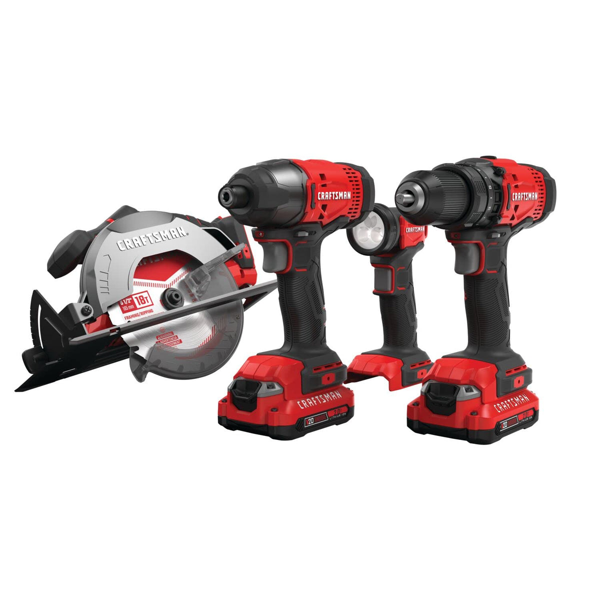 Cordless Power Tool Kit with Circular Saw Impact Driver Drill E16472