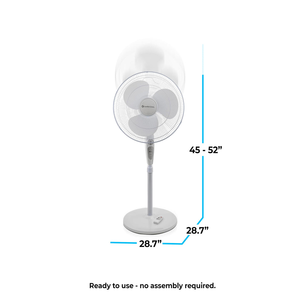 18-Inch Oscillating Pedestal Fan with Remote Control V66407