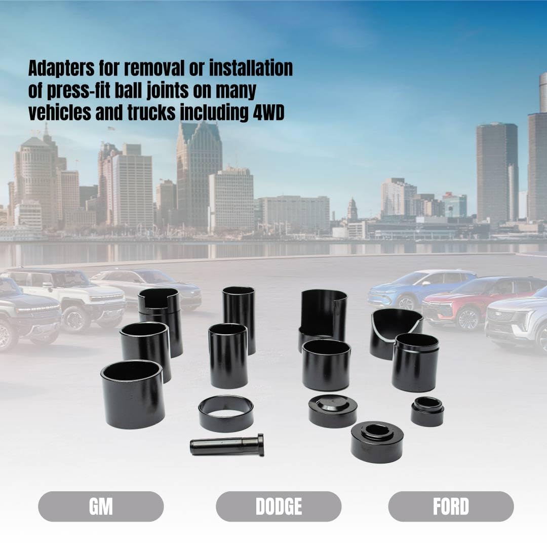 21-Piece Heavy Duty Forged Steel Ball Joint Press Kit F8333