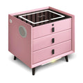 Pink 3 Drawer Nightstand with Wireless Charging Station Z549868