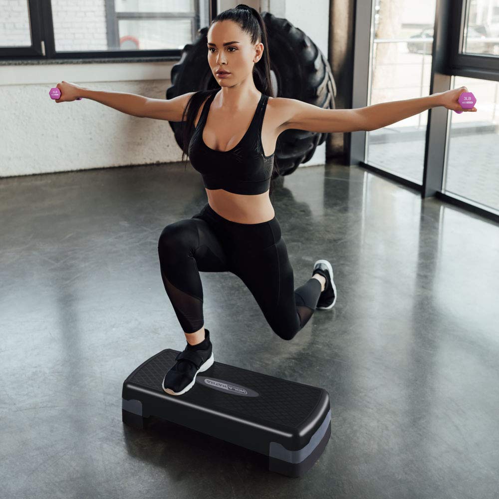 Compact Portable Aerobic Step Platform with Adjustable Height P558357