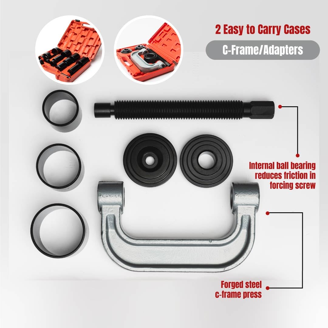 21-Piece Heavy Duty Forged Steel Ball Joint Press Kit F8333
