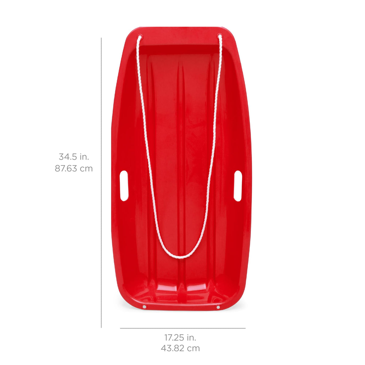 35in Kids Plastic Toboggan Snow Sled with Pull Rope M943