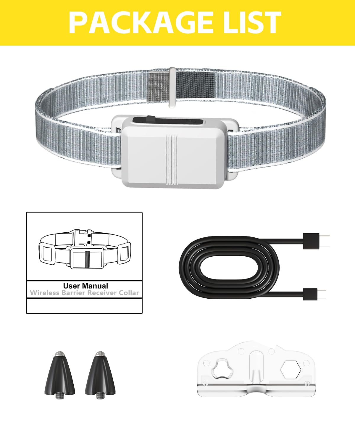 White Receiver Collar U65809