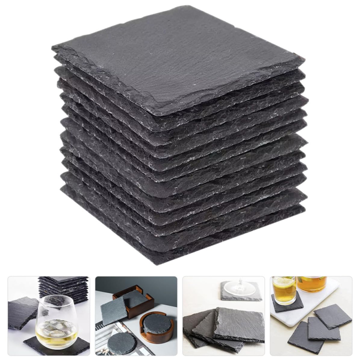12pcs Natural Stone Table Coasters Z76452
