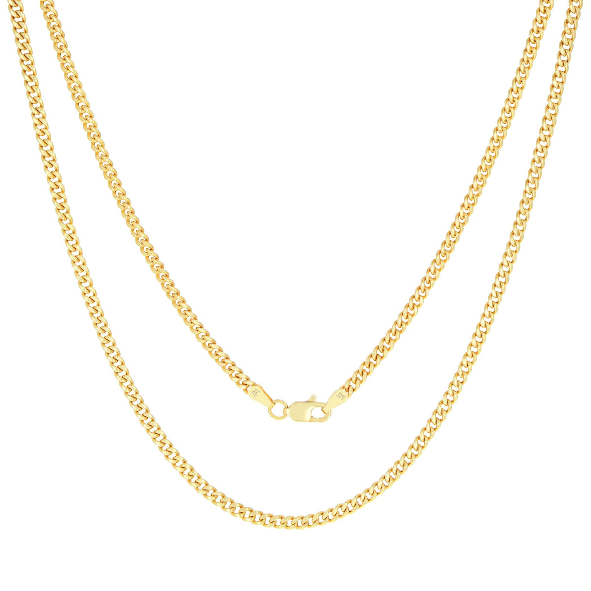 14k Yellow Gold Cuban Chain Necklace M79533