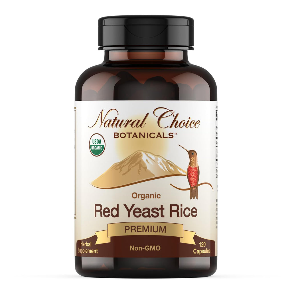 Organic Red Yeast Rice Supplement, 120 Capsules R213