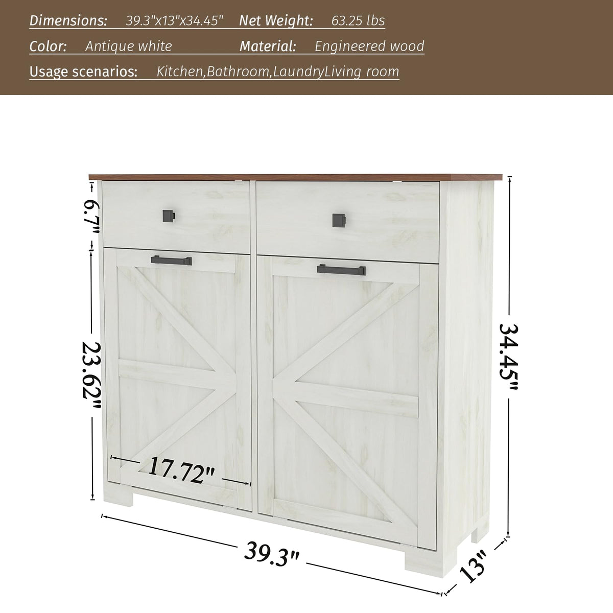 20 Gallon Tilt Out Trash Cabinet C498