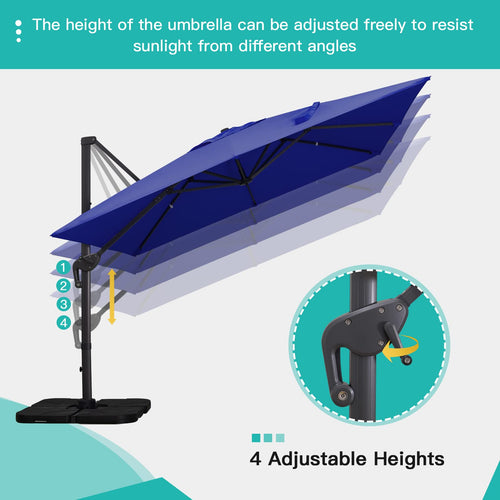 10x13Ft Rectangular Offset Patio Umbrella D5236
