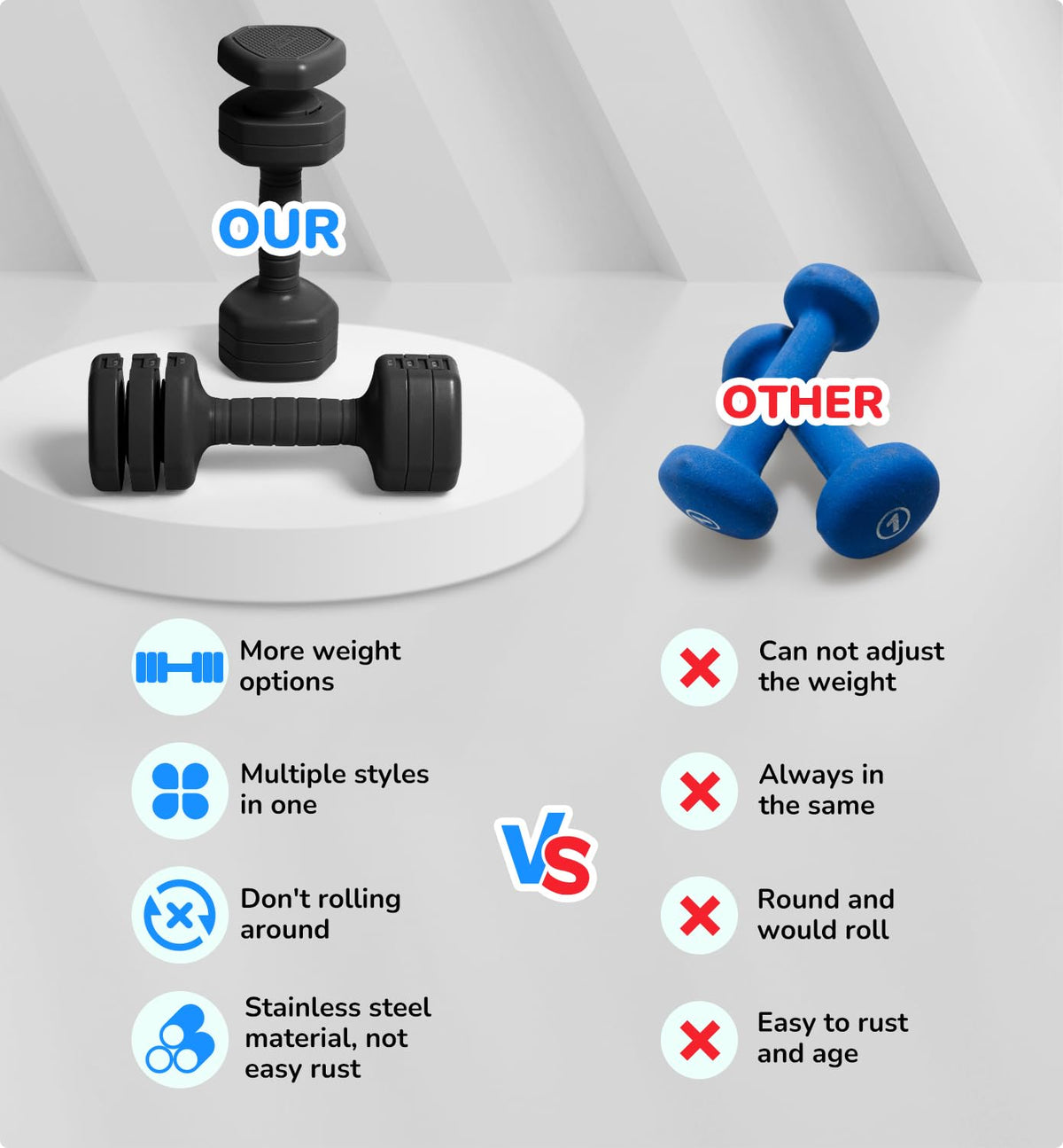 Adjustable Dumbbell Set of 2 Y4141