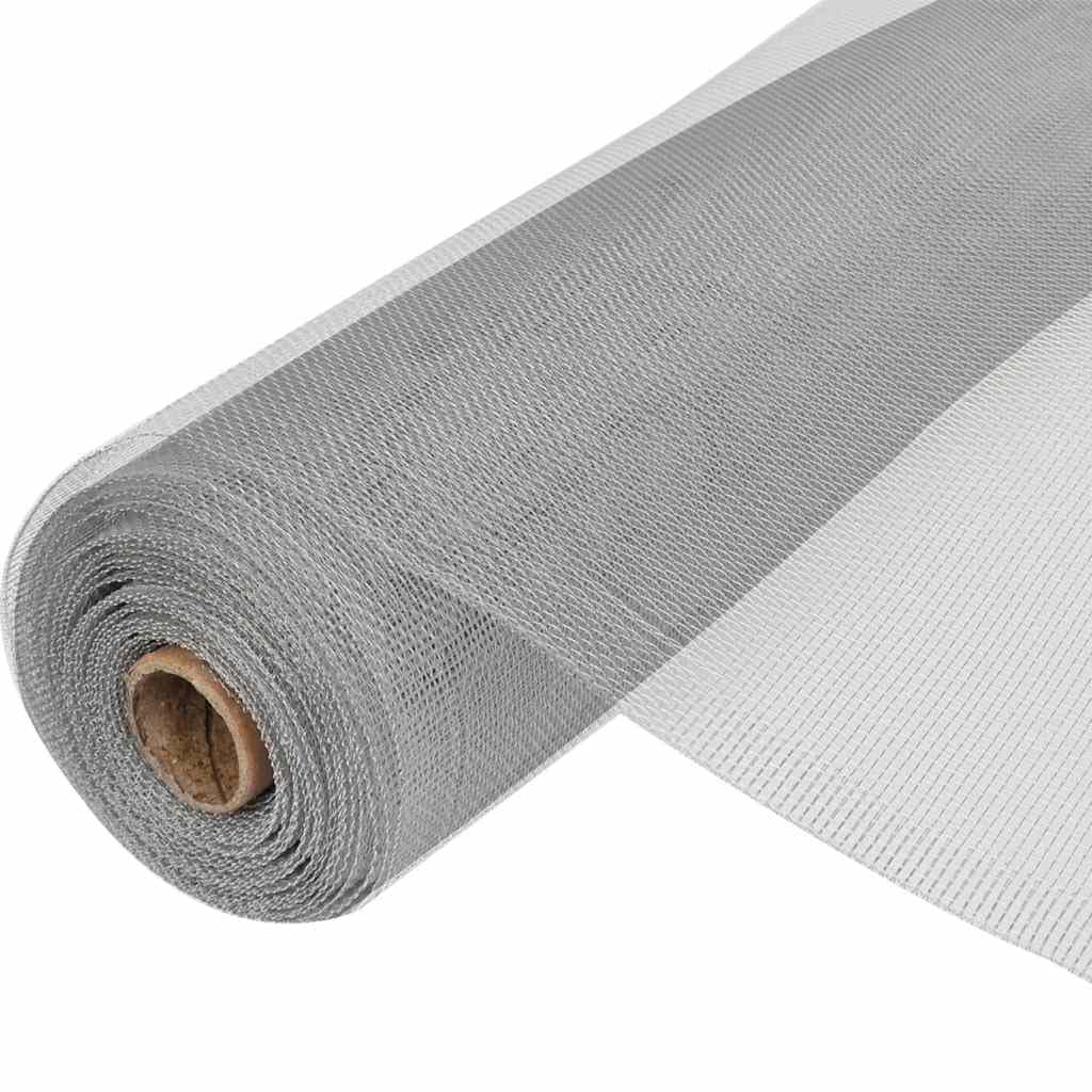 Aluminum Mesh Screen 39.4"x196.9" Silver M667400