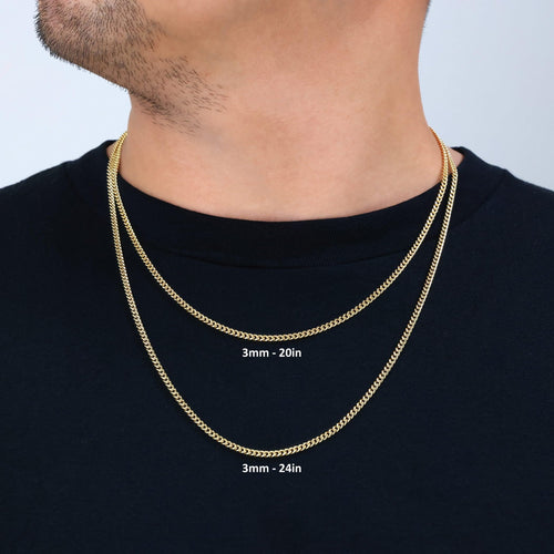 14k Yellow Gold Cuban Chain Necklace M79533
