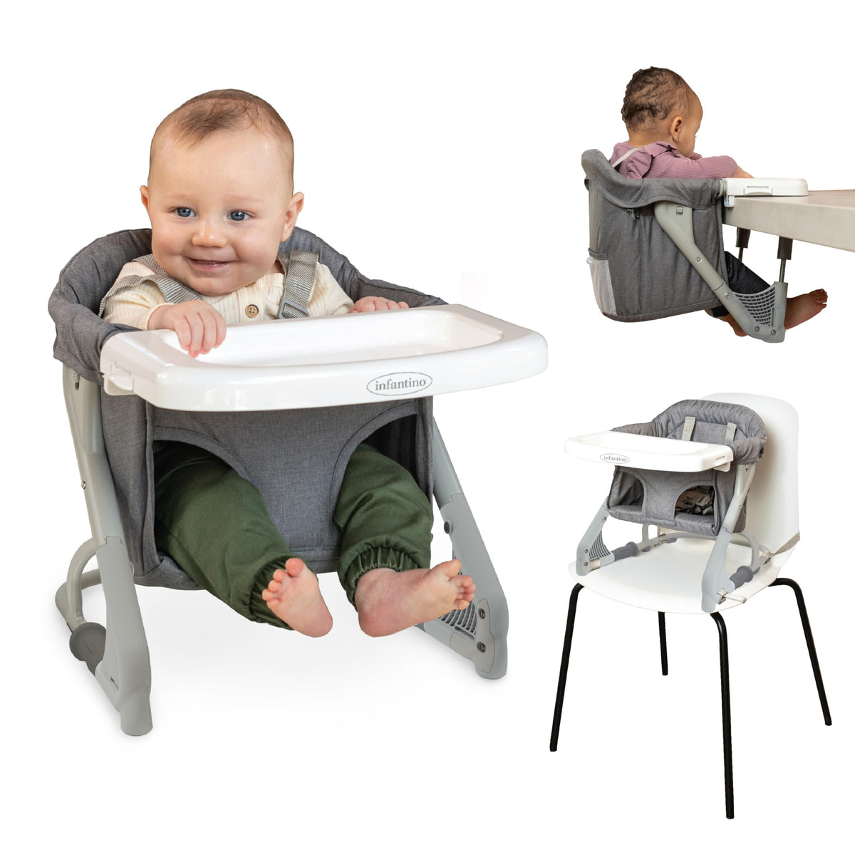 Gray Travel Booster High Chair & Seat J90084