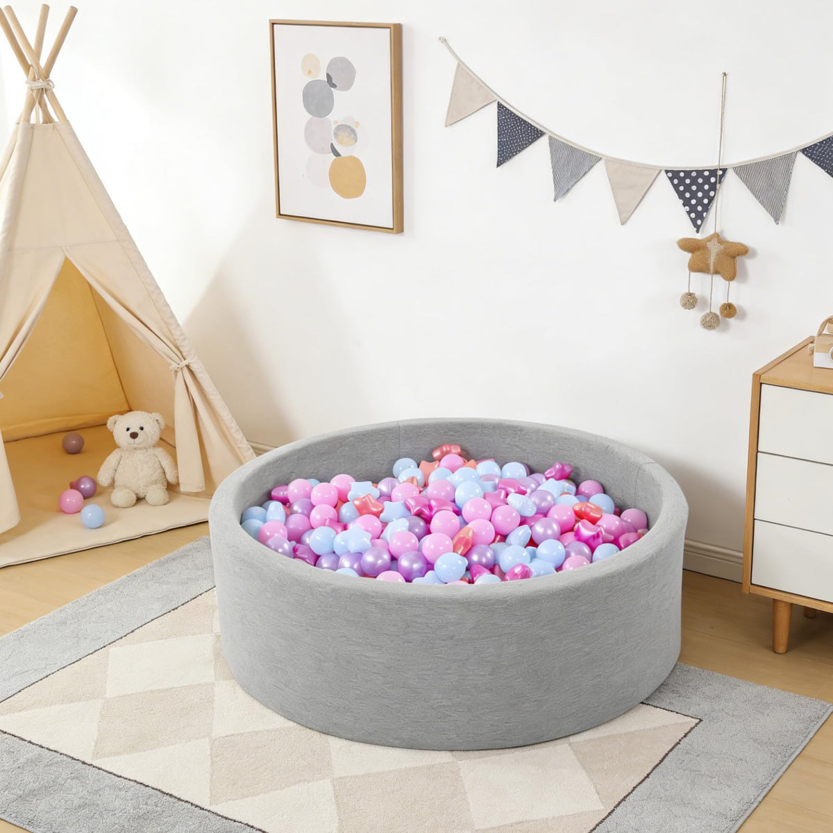 100 200 500 Pack Phthalate & BPA Free Plastic Ball Pit Balls M7885