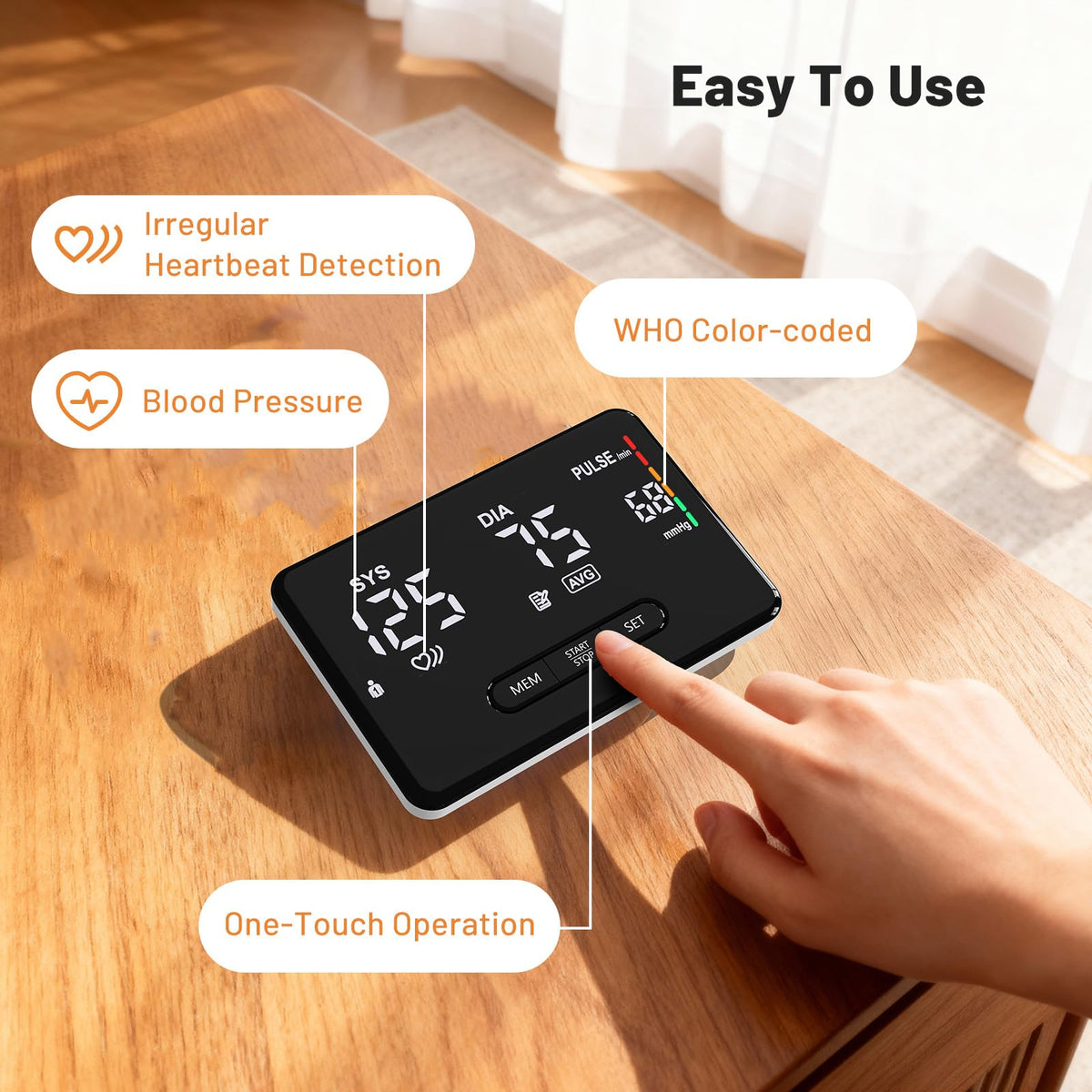 Smart Upper Arm Blood Pressure Monitor Q93416