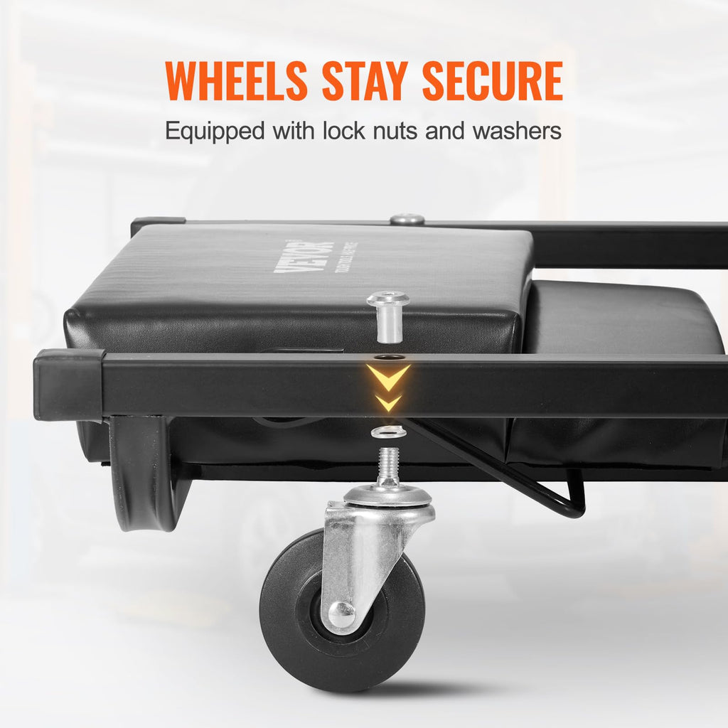 40-Inch 300 lbs Capacity Automotive Rolling Creeper with 6 Casters I8901