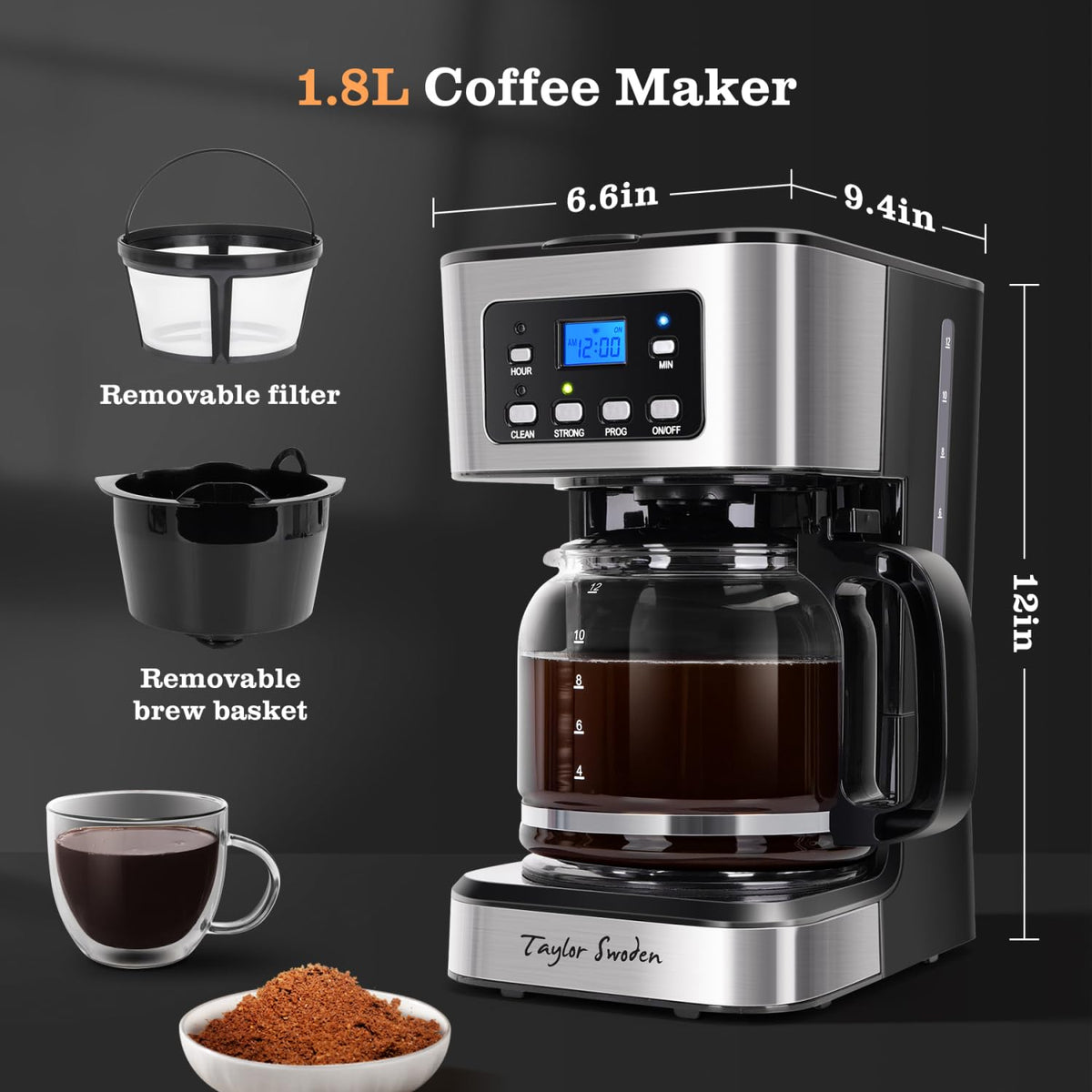 12-Cup Programmable Coffee Maker K61648