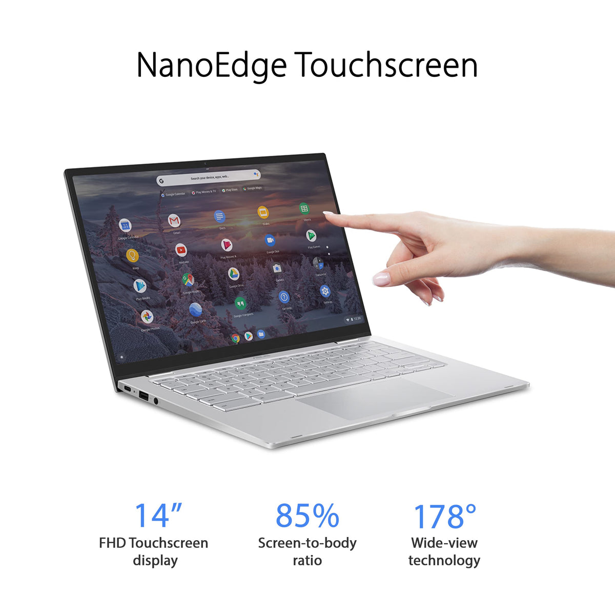 14" FHD Touch Screen Chromebook Laptop U3843