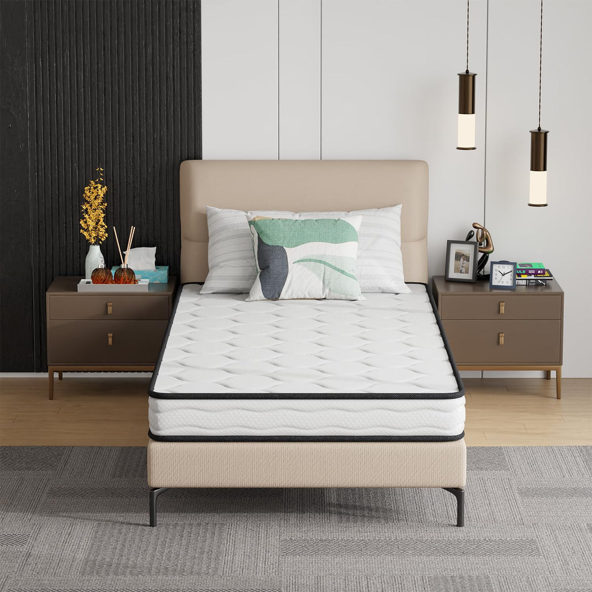 6 Inch Twin Medium Firm Hybrid Mattress G472632