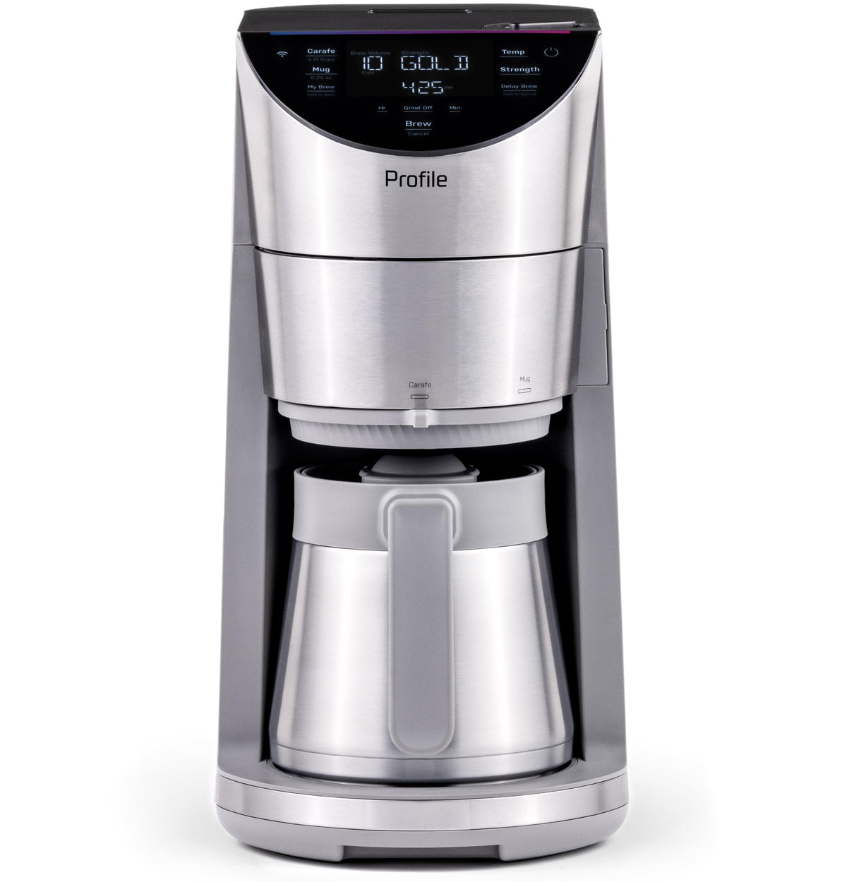 Smart Grind & Brew Coffee Maker with 90oz Water Reservoir, 10 Cup Thermal Carafe, Stainless Steel R782