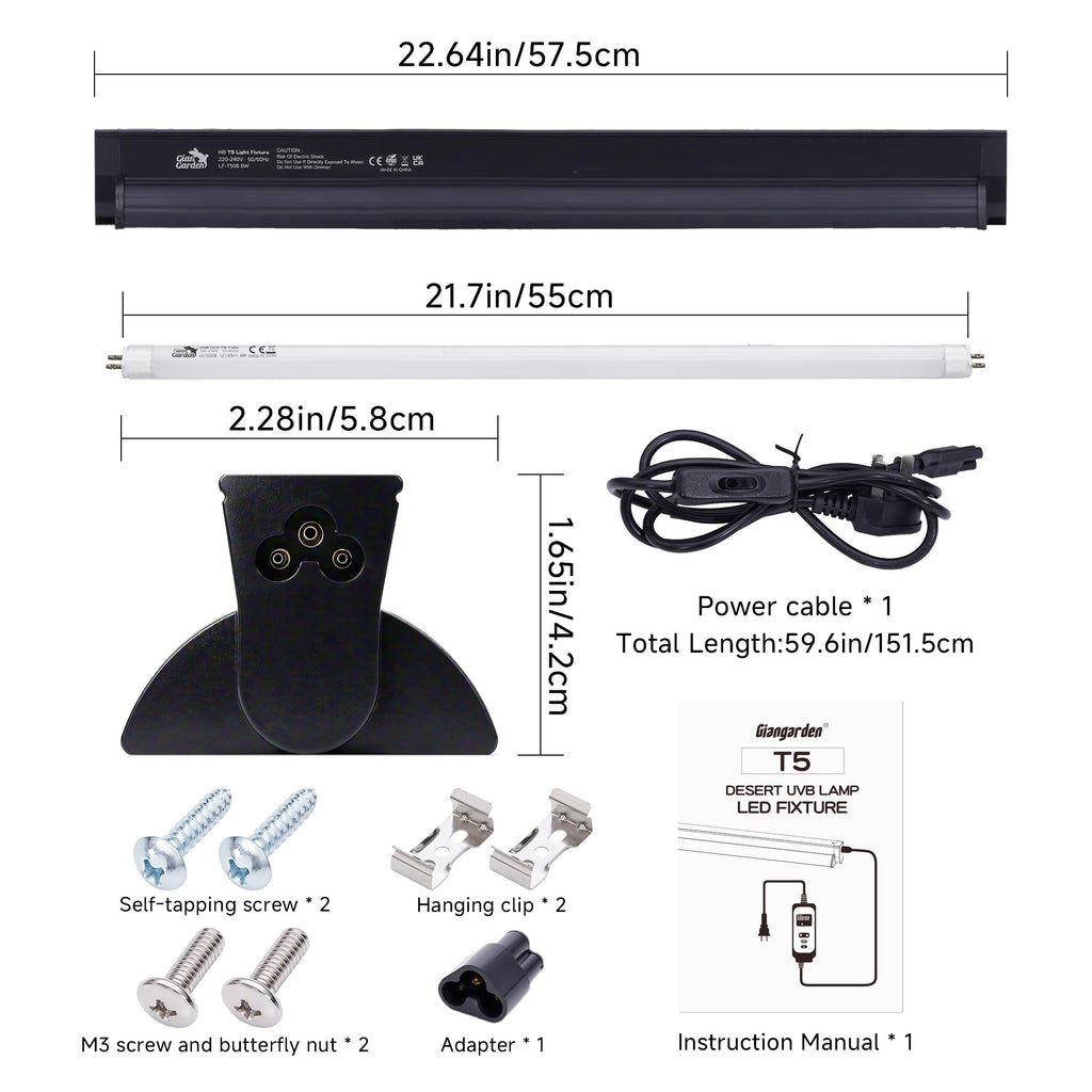 23-Inch 24W UVB Reptile Lighting Combo Kit F9832