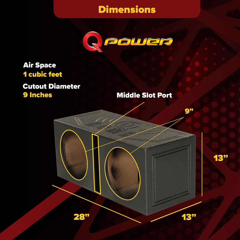Dual 10 Inch Vented Port Subwoofer Box F21617