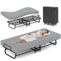 Folding Bed with Mattress, Memory Foam and Metal Frame, 75" x 31" N830