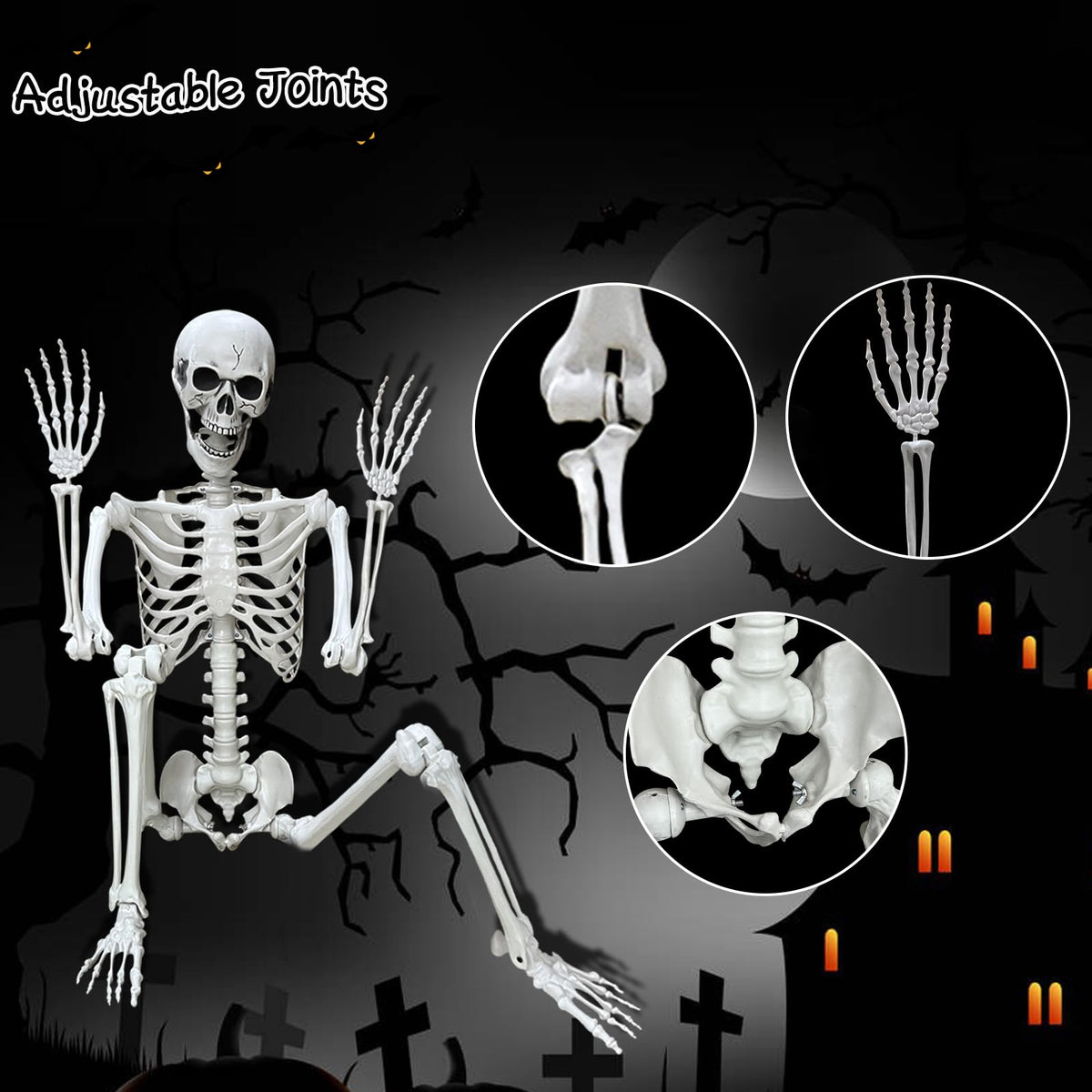 5.4Ft Posable Life Size Human Skeleton R105081