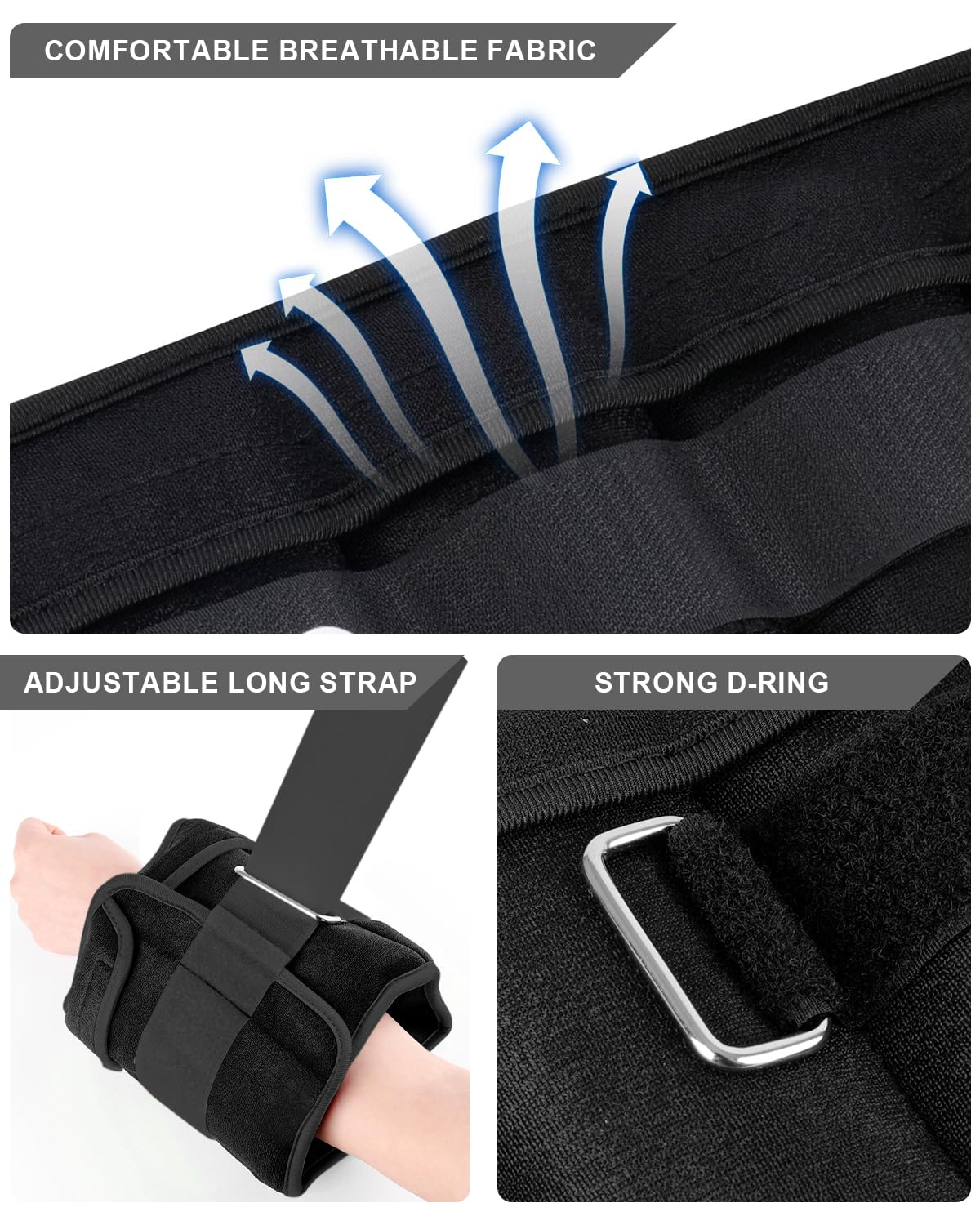 Adjustable Ankle Weights with Removable Weight K56810