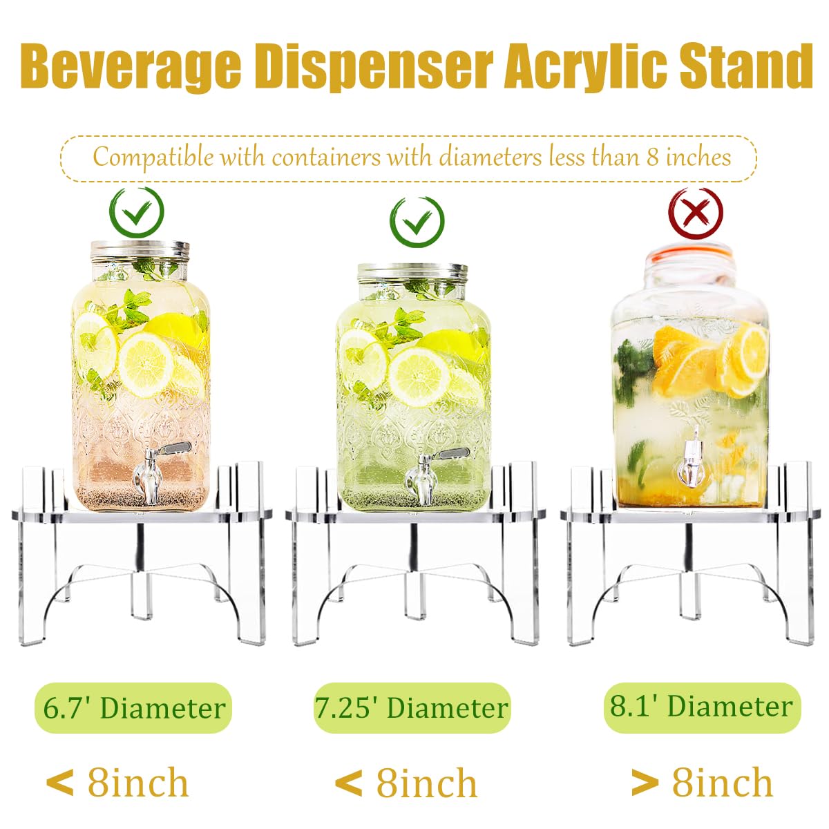 Acrylic Beverage Dispenser Stand O21181