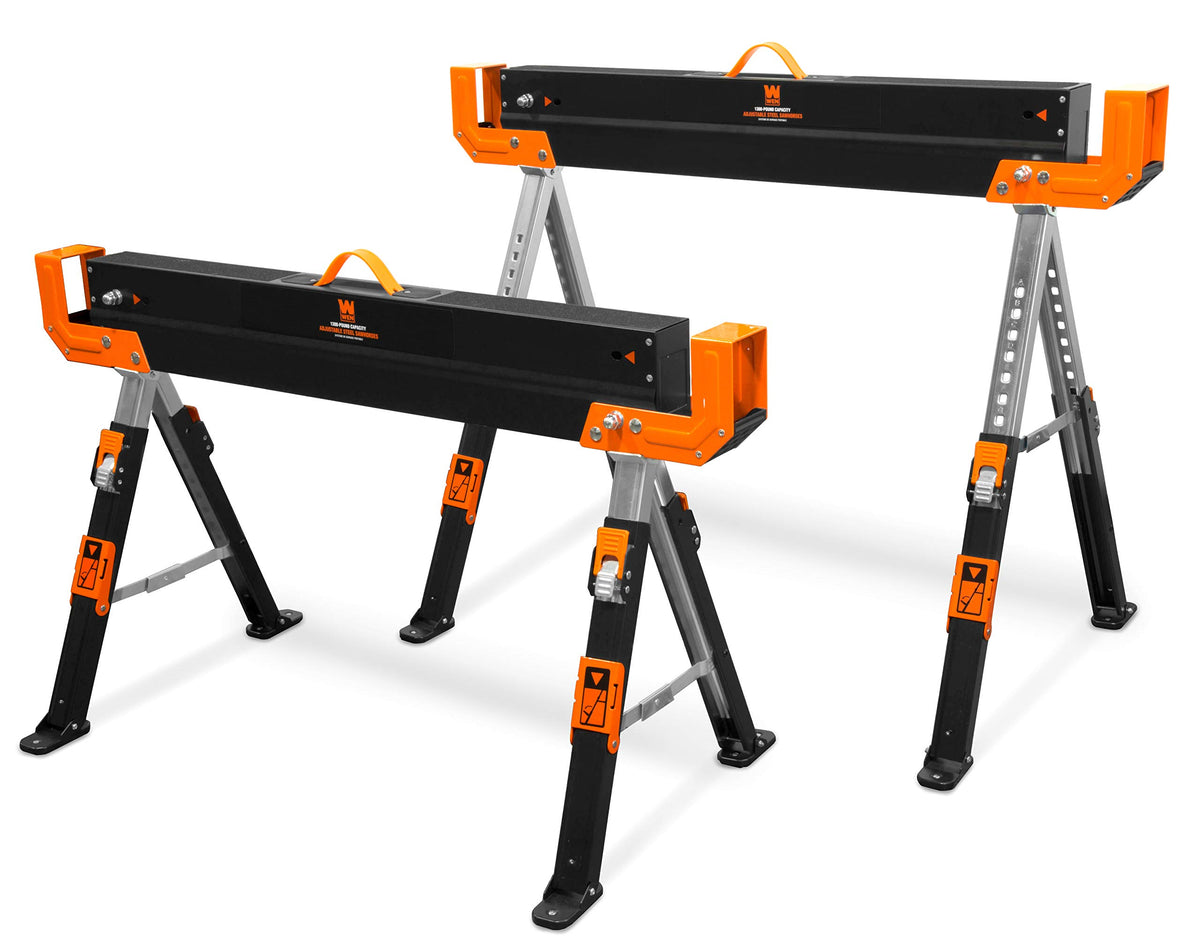 Steel Saw Horse Set and 6" Quick Release Track Saw Clamps U21490