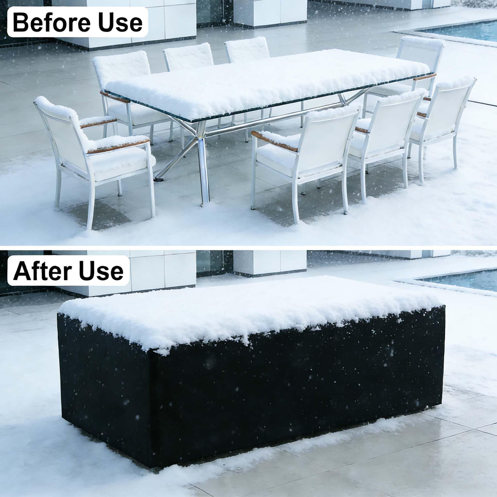Black Waterproof Oxford Patio Furniture Cover I9177