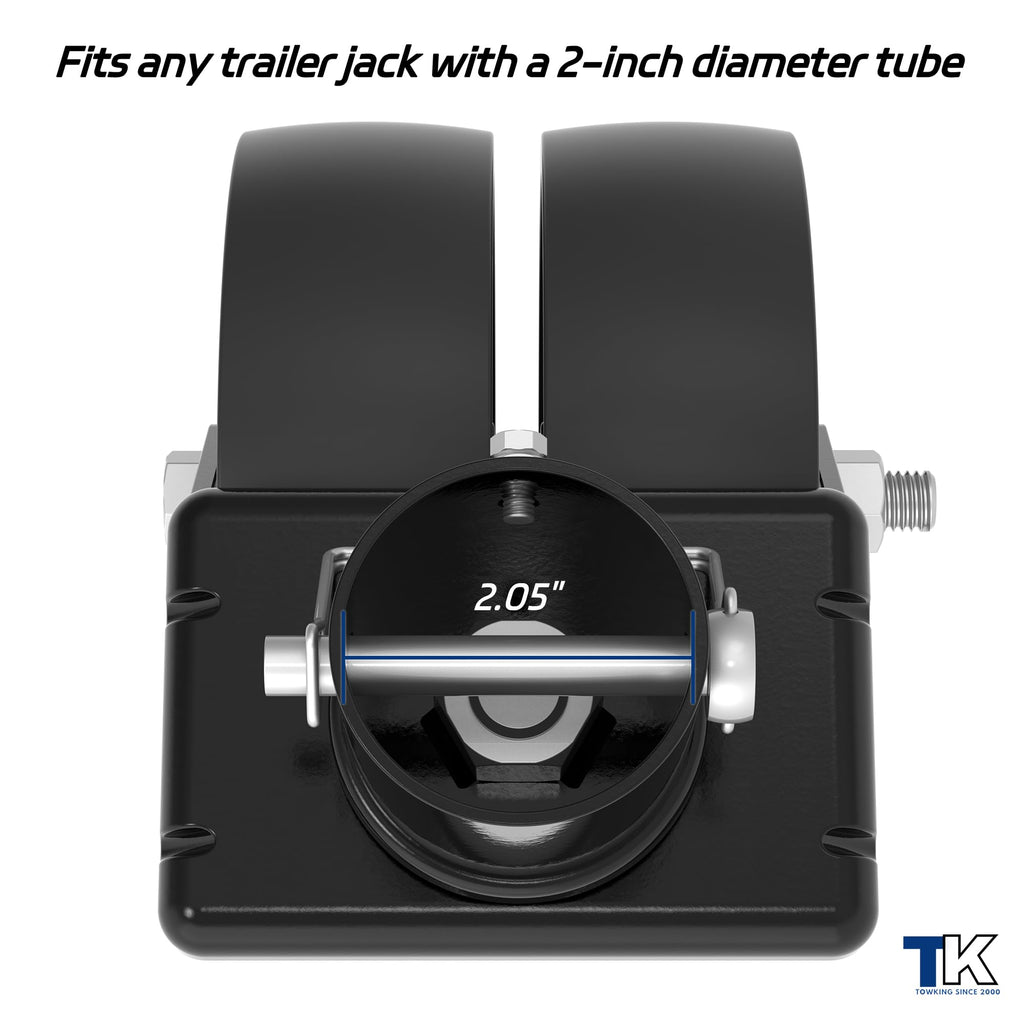 Dual 6" Trailer Jack Swivel Caster Wheel V2429