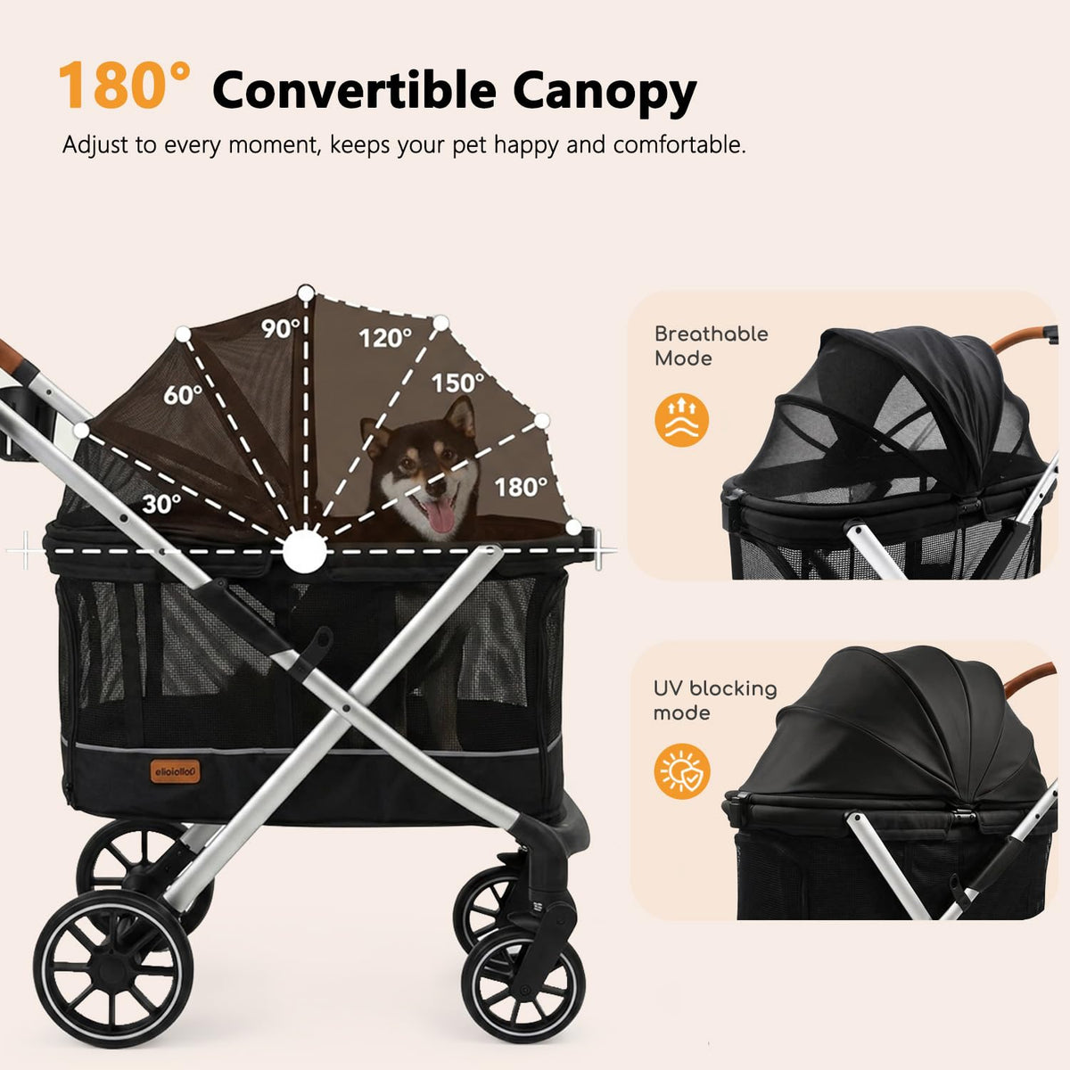 Lightweight Aluminum Dog Stroller U70243