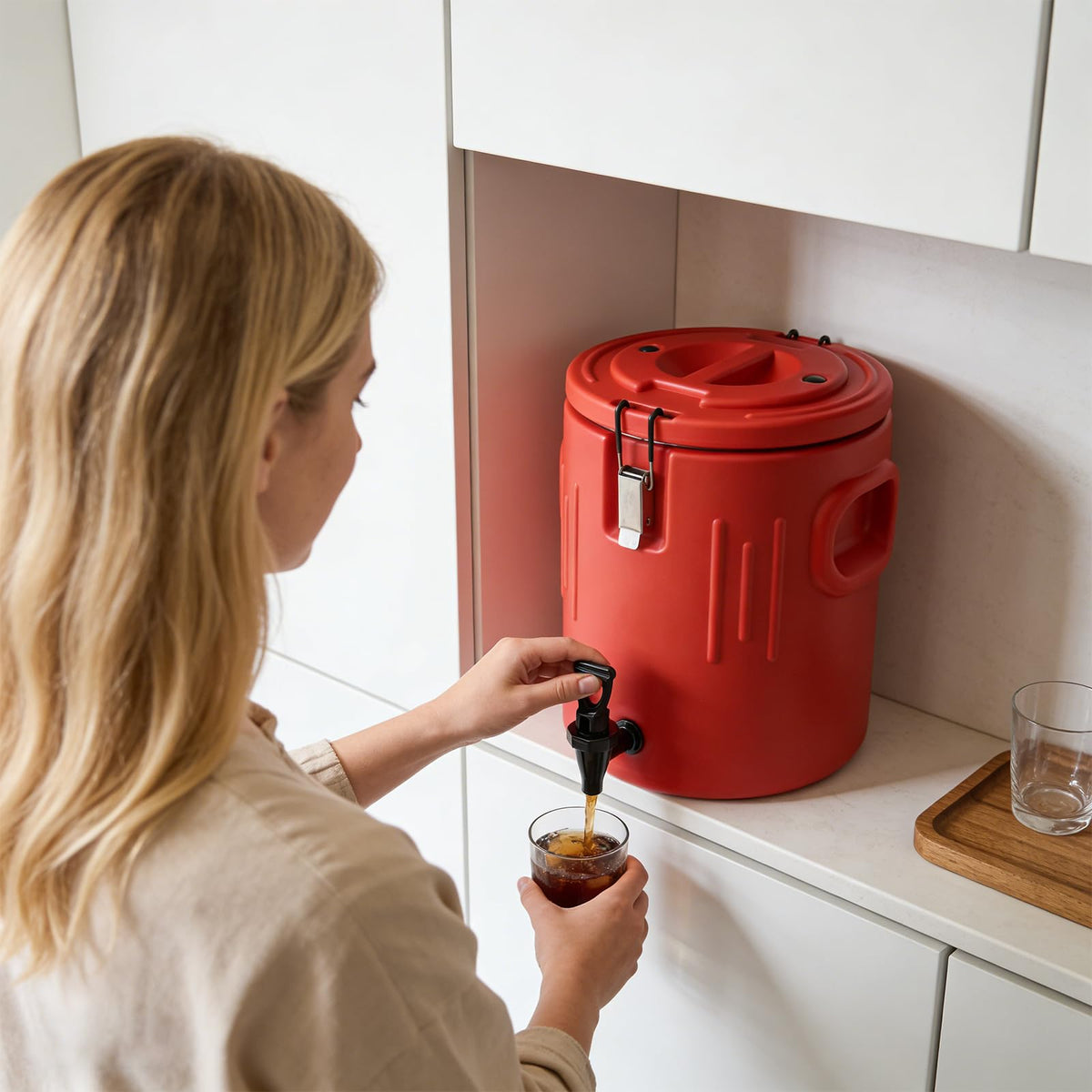 Insulated Beverage Dispenser with 304 Steel Interior R508