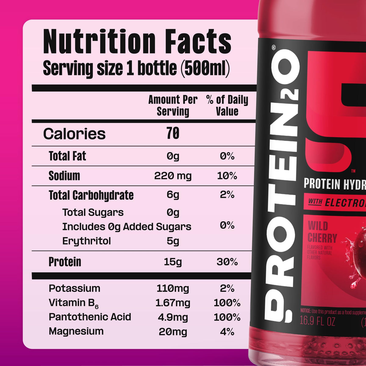 Clear Whey Protein Isolate and Electrolyte Drink 15g Protein 16.9 Fl Oz 12 Count H6893