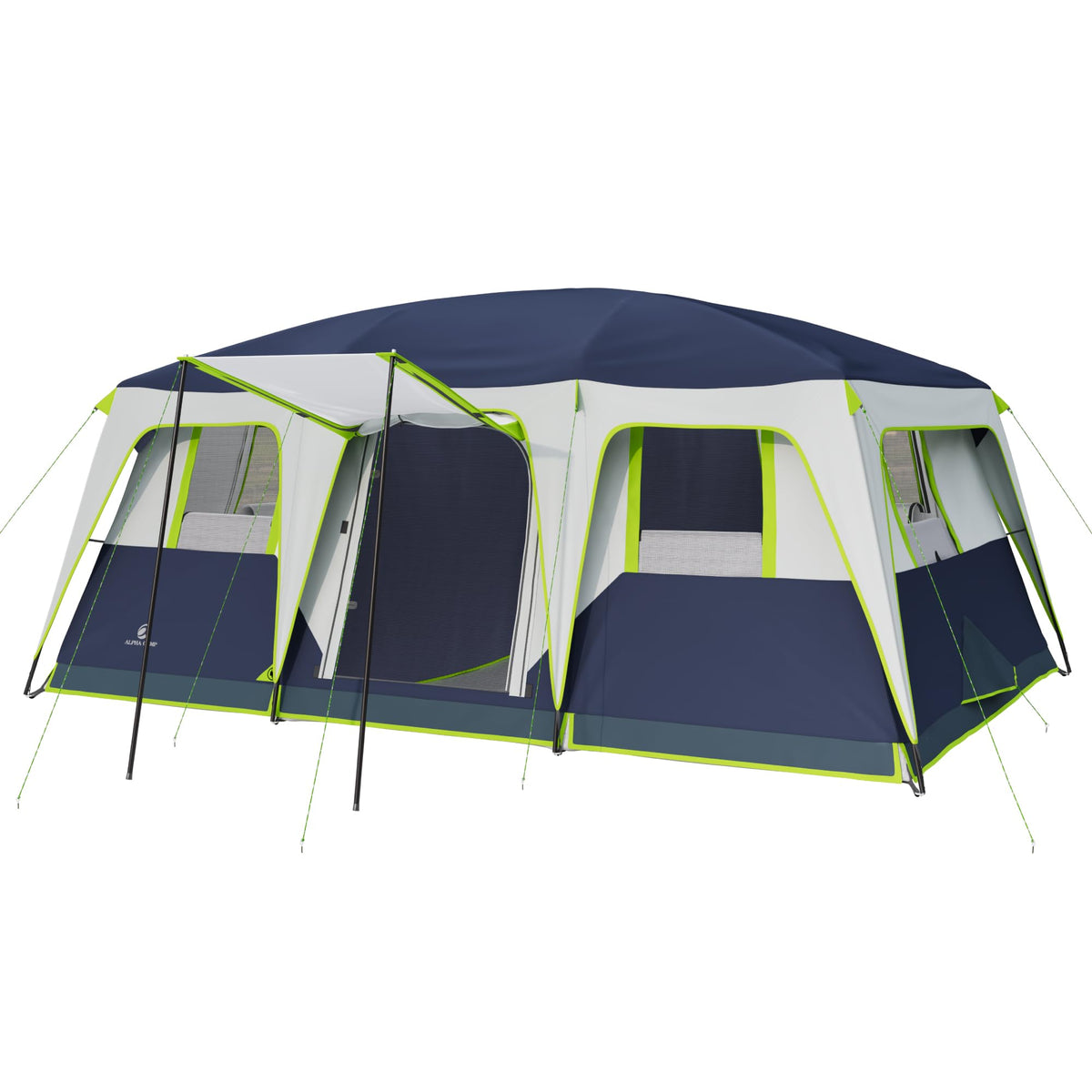 12 Person 3 Room Camping Tent with Rainfly B674