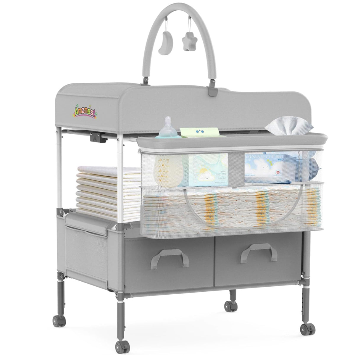 Portable Diaper Changing Station with Drawers P58614