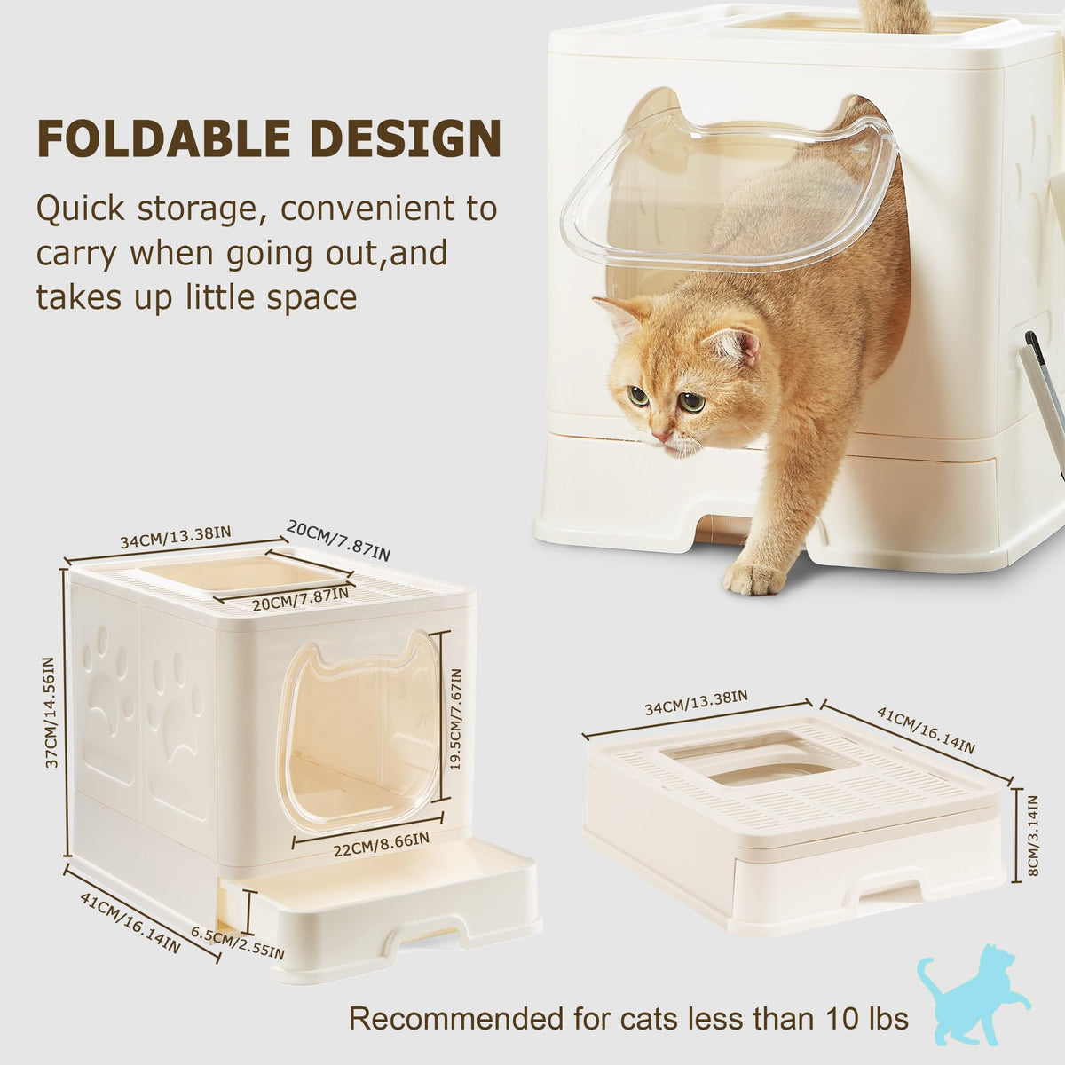 Covered Cat Litter Box with Lid S251