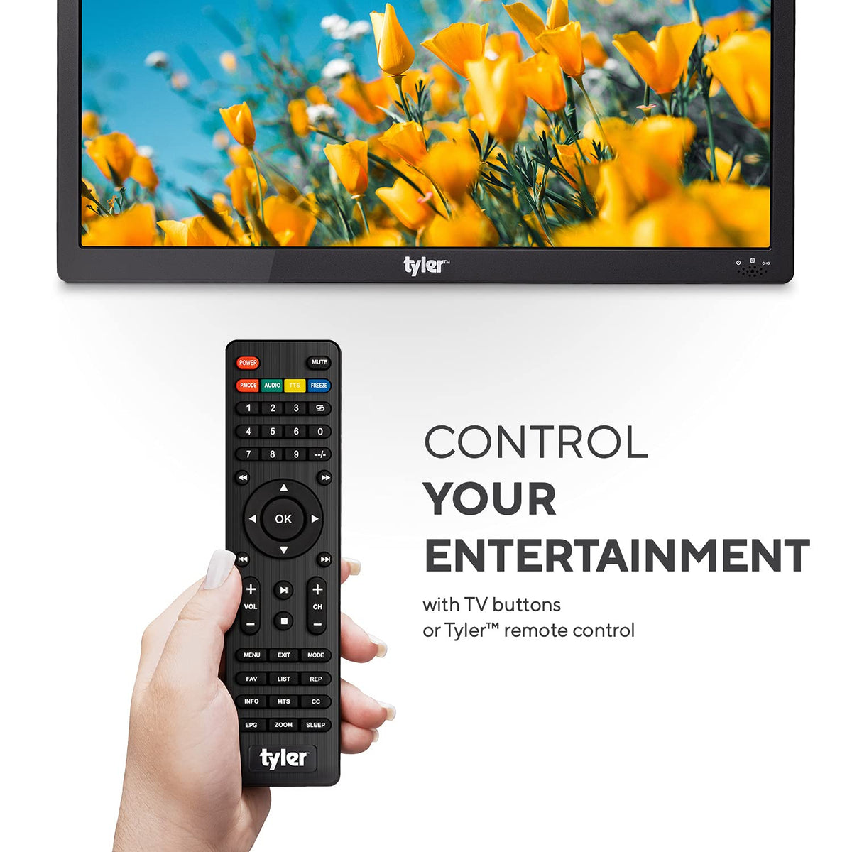 16" Portable LCD TV Battery Powered Wireless Capability HD-TV G3947